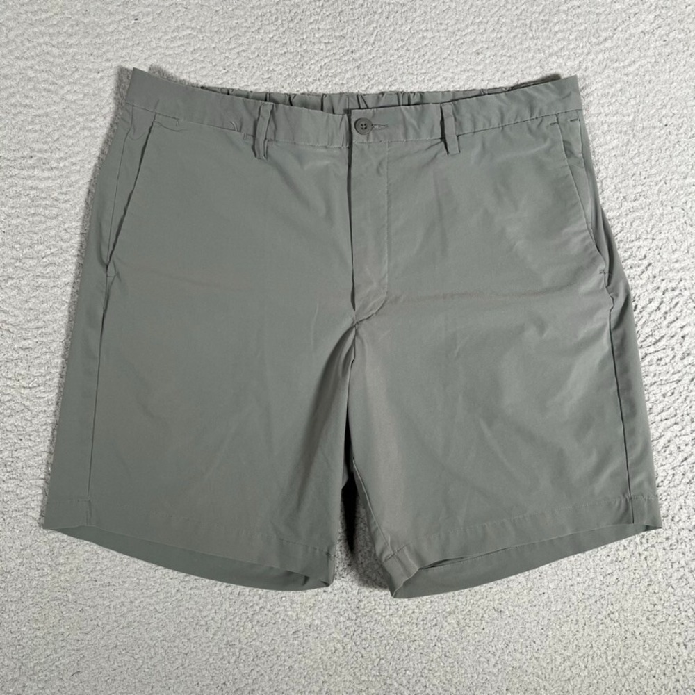 Polo Ralph Lauren Shorts Mens 36 Gray 8" Elastic Waist Performance‎ Golf Chino